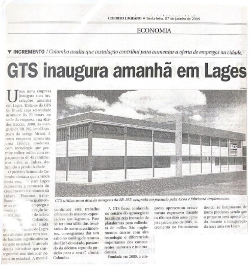 GTS comemora 21 anos sediada em Lages 
